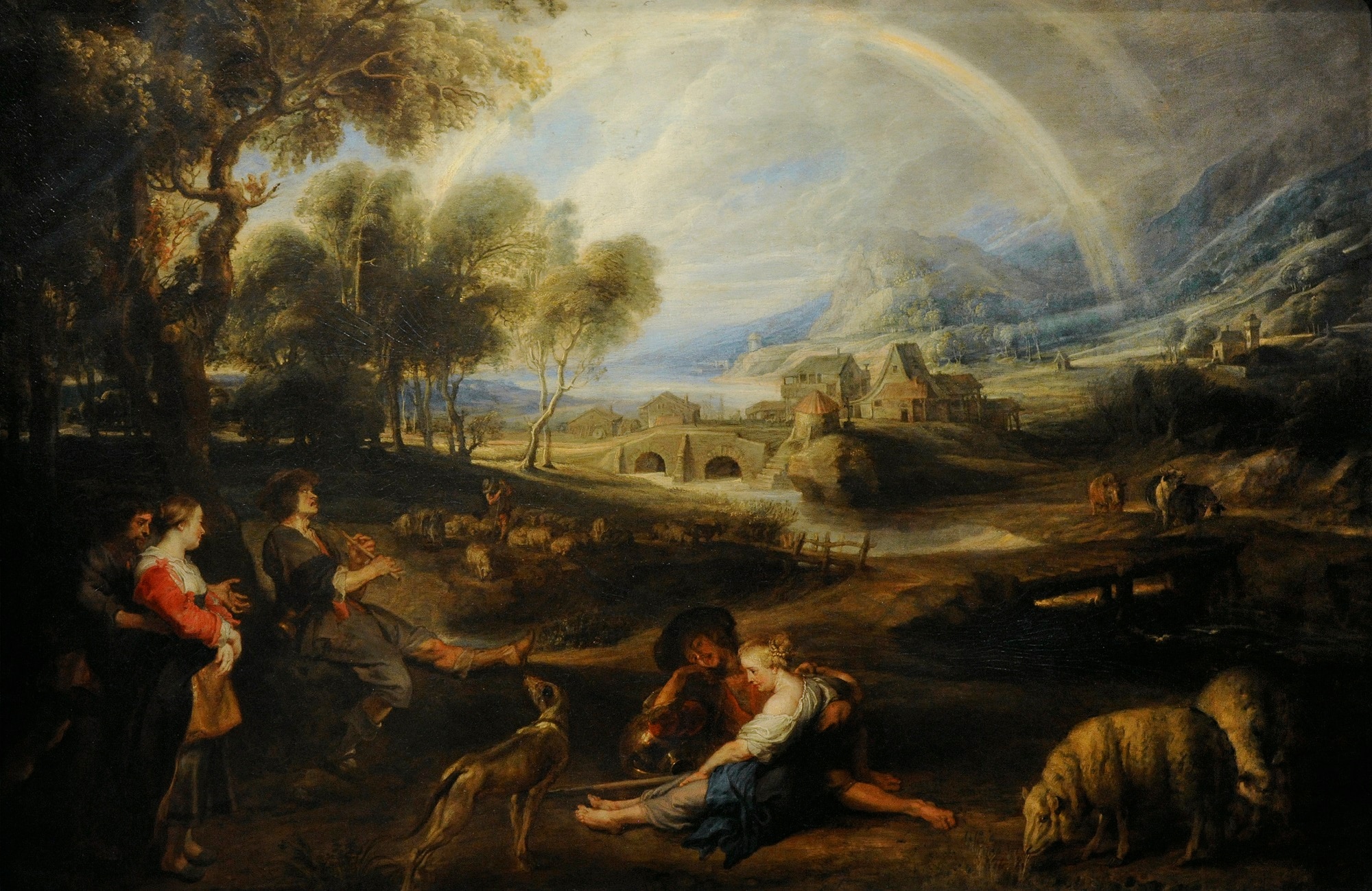 Peter Paul Rubens, Paesaggio con arcobaleno, 1632-’35, olio su tela, Museo Hermitage, San Pietroburgo